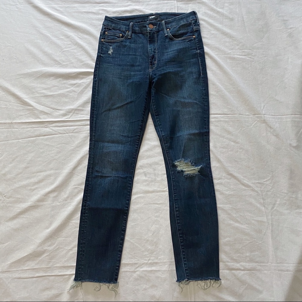Mother dark wash skinny jeans